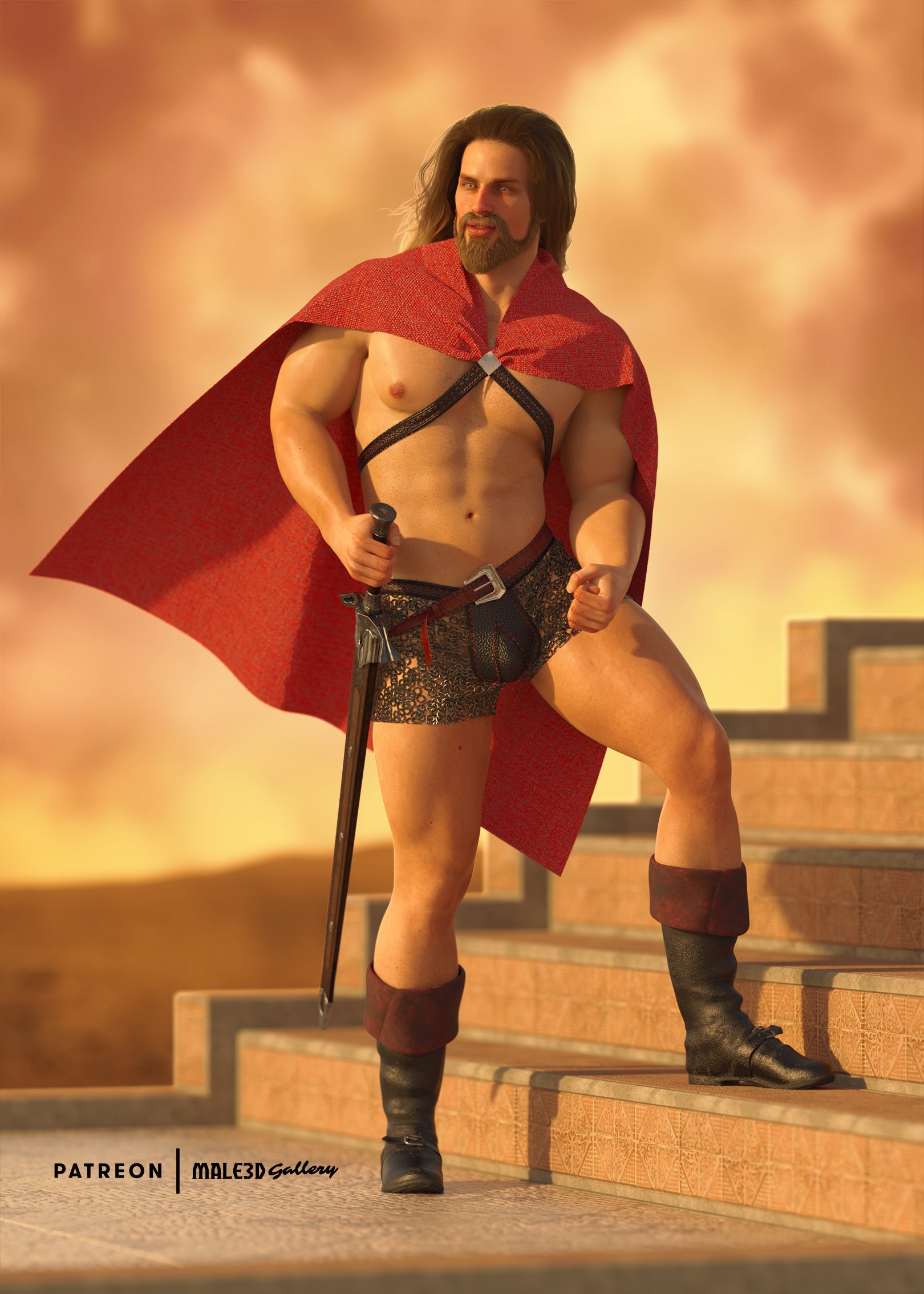 Alistair in Chainmail Shorts